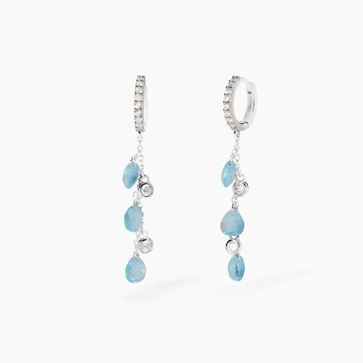 Orecchini Beauty Code Pendenti con Glass Azzurro 563782