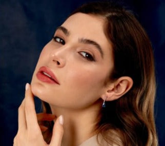 Orecchini Tesori con Pietra a Goccia Azzurra SAIW195