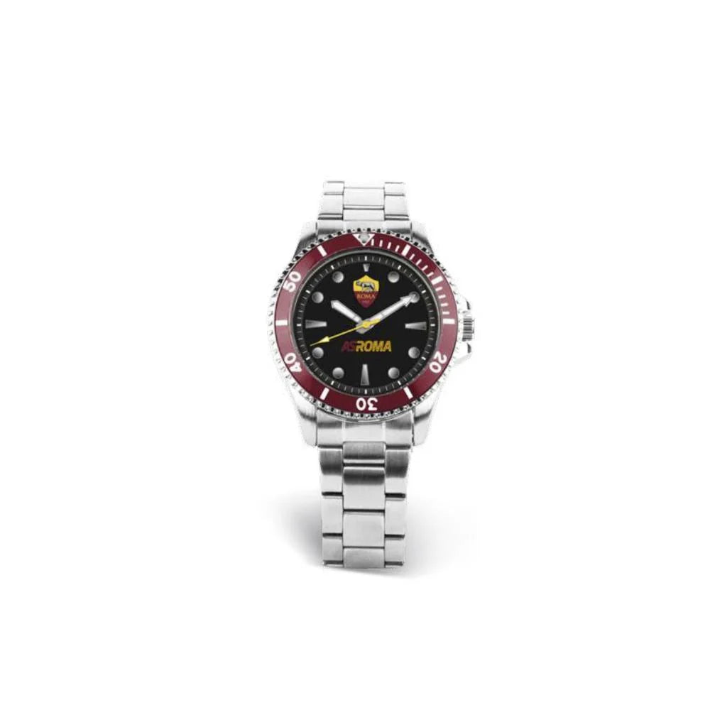 Orologio Uomo A.S Roma Acciaio, Nero e Rosso P-R7476UNR