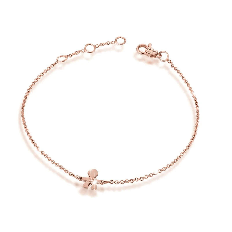 Pulsera con Niño Rosa y Diamante LBB325