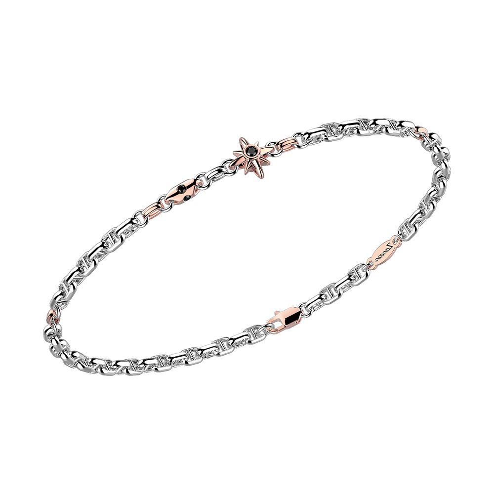 Bracciale Uomo Eternity Gold con Rosa dei Venti Rosata EB901BR