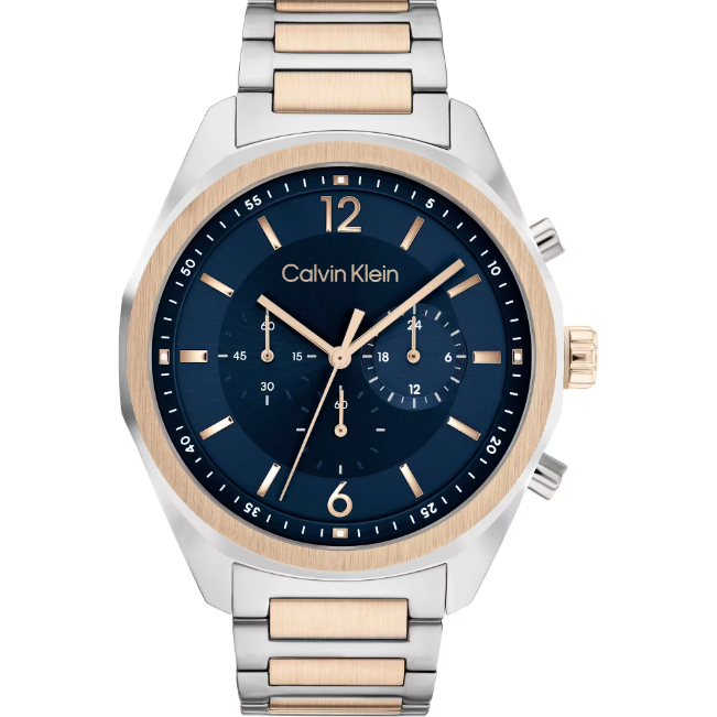 Reloj para hombre de acero arquitectónico, rosa y azul 25200265