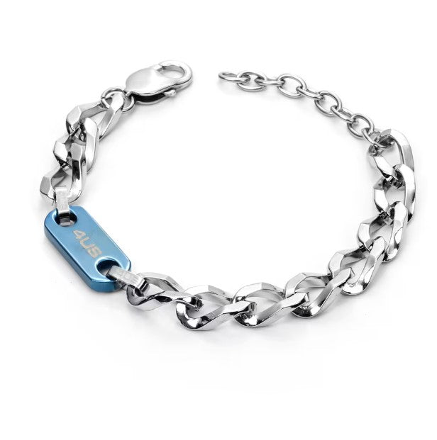 Pulsera de Hombre 4US en Acero y Pvd Azul 4UBR5148