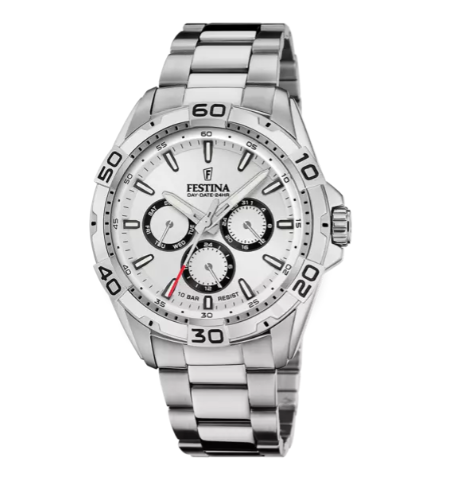 Orologio Uomo in Acciaio e Bianco F20623/1