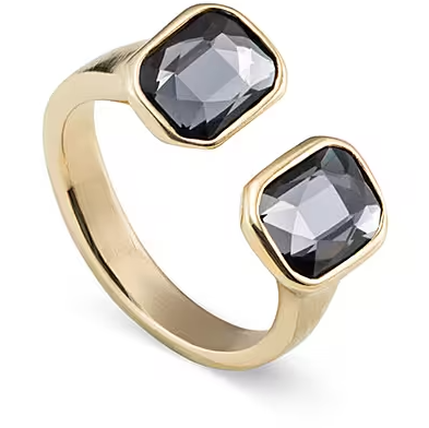 Anello Confident Dorato con Cristallo Grigio ANI0768GRSORO
