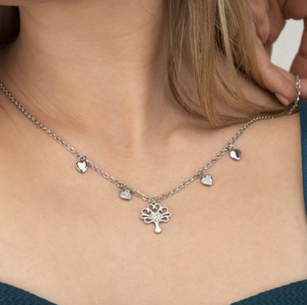Collana con Albero della Vita e Cuoricini PF/GR85