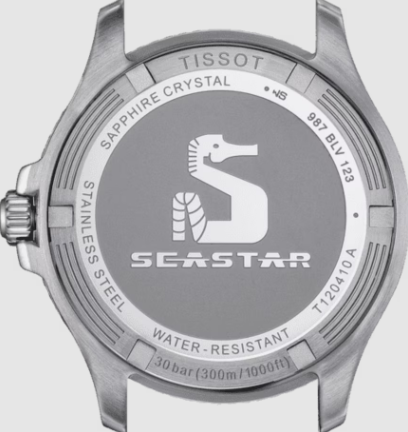 Reloj Hombre Seastar 40mm Acero y Azul T1204101104100