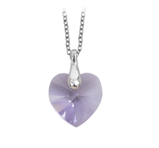 Collana con Cristallo a Cuore Violet AG/GR27