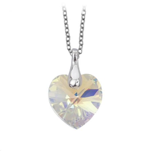 Collana con Cristallo a Cuore Boreale AG/GR19