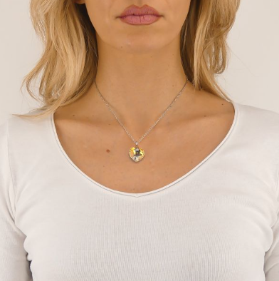 Collana con Cristallo a Cuore Boreale AG/GR19