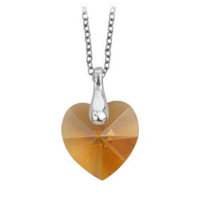 Collana con Cristallo a Cuore Topazio AG/GR26