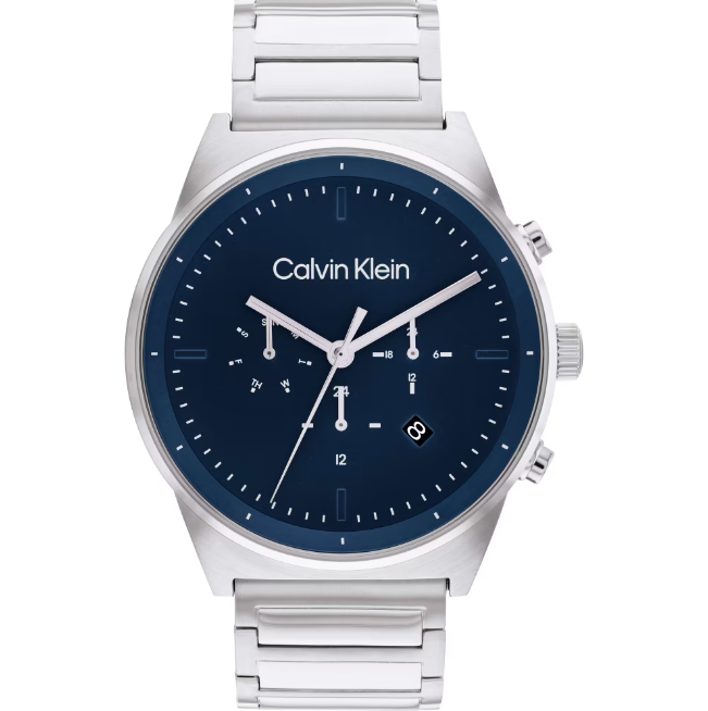 Orologio Uomo Timeless Acciaio e Blu 25200293