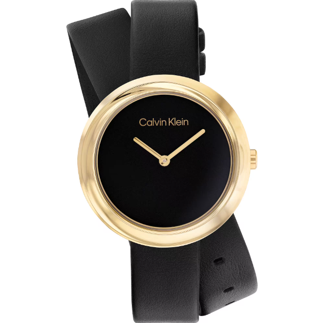 Orologio Donna Sculptural Nero e Dorato 25200095