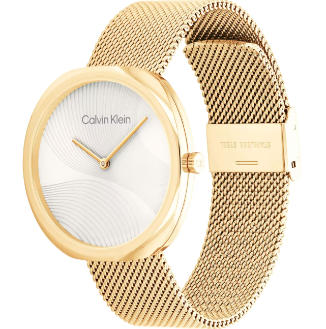 Orologio Donna Sculptural Dorato e Bianco 25200246