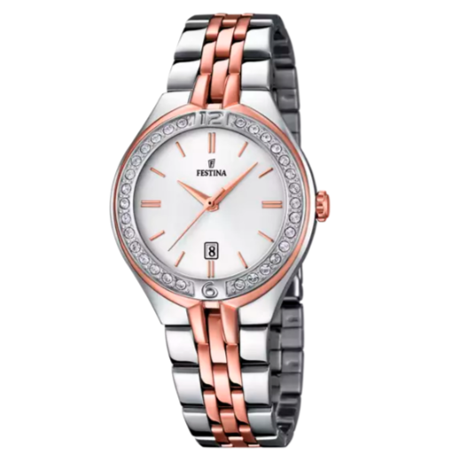Orologio Donna Mademoiselle Acciaio, Bianco e Rosato F16868/2