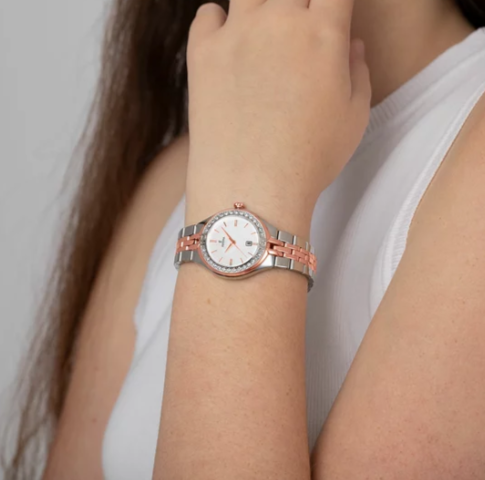Orologio Donna Mademoiselle Acciaio, Bianco e Rosato F16868/2