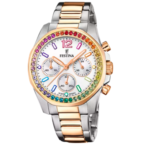Orologio Donna Acciaio e Multicolor F20608/2