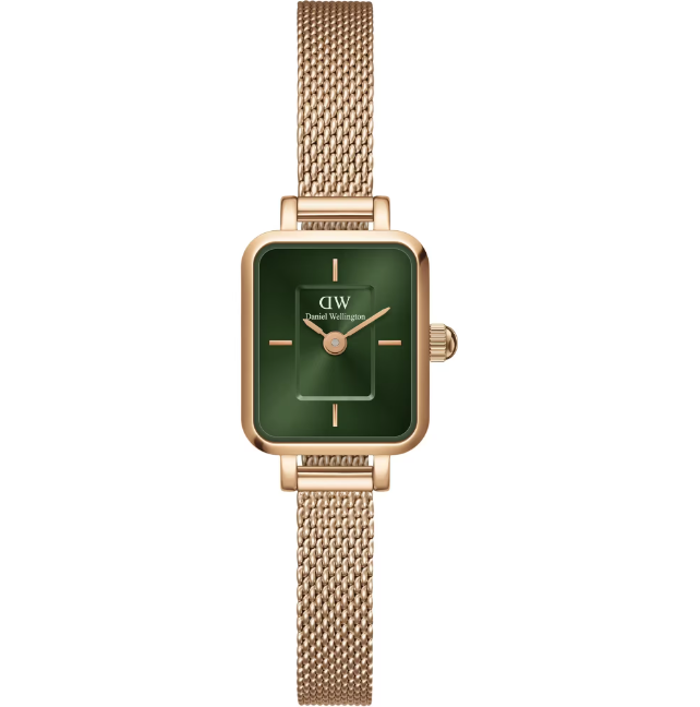 Orologio Donna Quadro Mini Melrose Rosato e Verde DW00100648