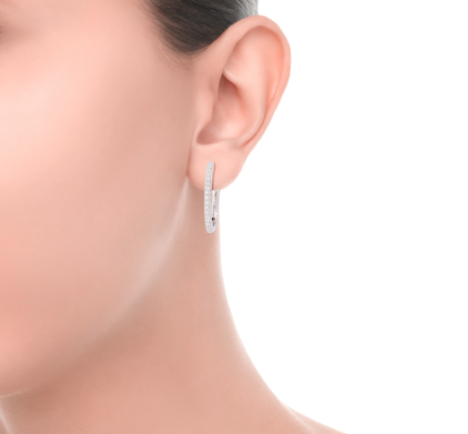 Orecchini Anniversary in Oro Bianco e Diamanti E01CM004