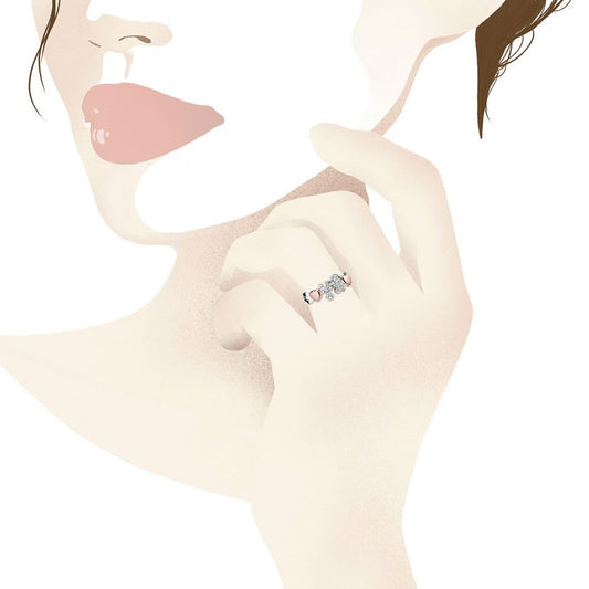 Anello Girocuore Bimbo e Bimba in Oro e Diamanti LBB113