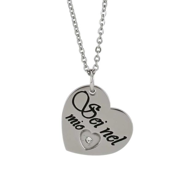 Collana Doppia Catena con Cuore MY/GR14