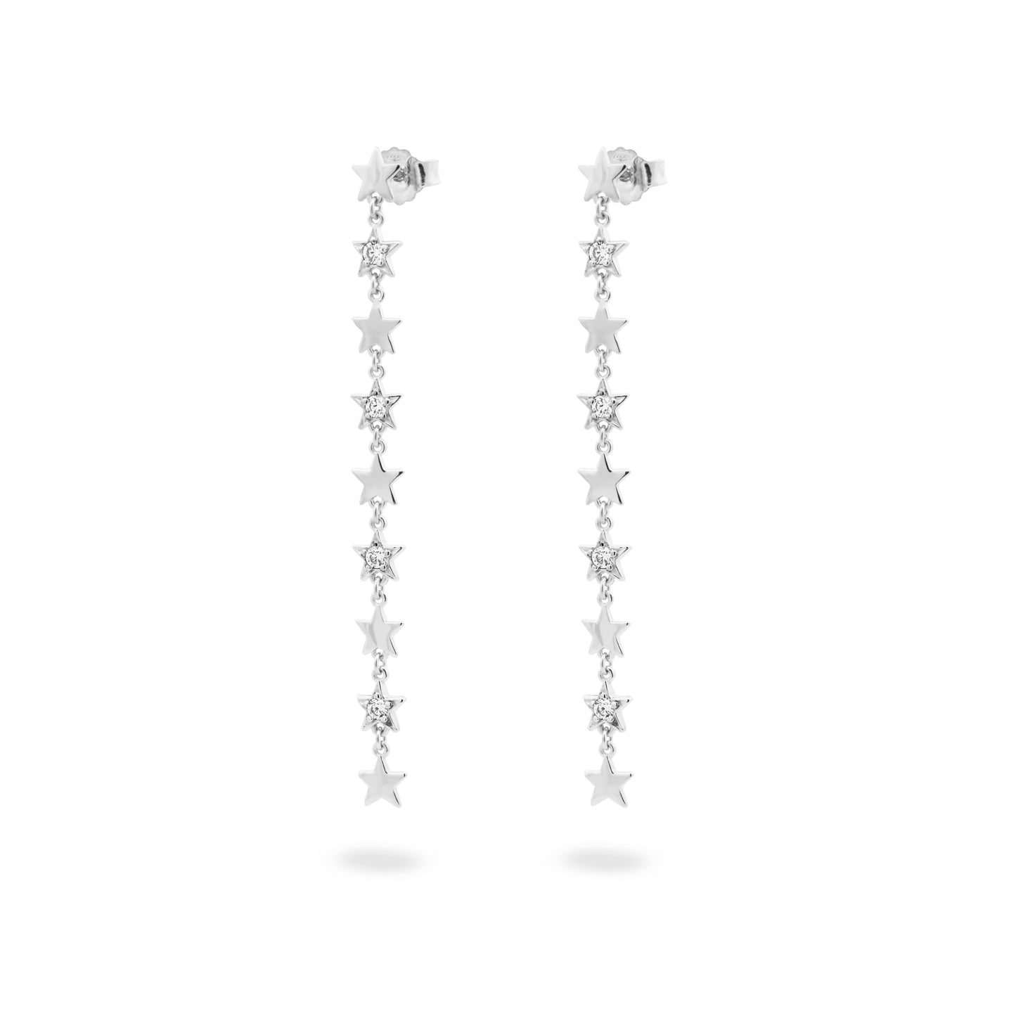 Orecchini Pendenti con Stelle ORZ-018 MUL STE RH