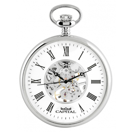 Orologio da Tasca Uomo Prestige in Metallo e Bianco TC198-2*LI