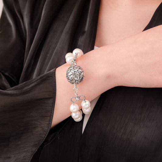 Bracciale Doppio Filo Perle e Sinacolo 27164