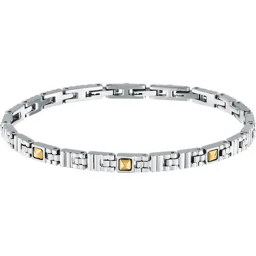 Bracciale Uomo Acciaio e Dorato SATM27