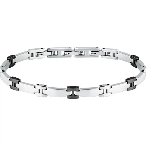 Bracciale Uomo Motown Acciaio e Nero SALS101