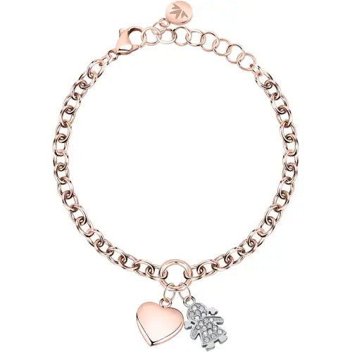 Bracciale Talismani Rosato con Cuore e Bambina SAGZ20
