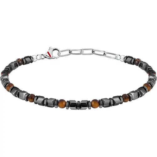 Bracciale Uomo Basic con Pietre in Ematite SZS96