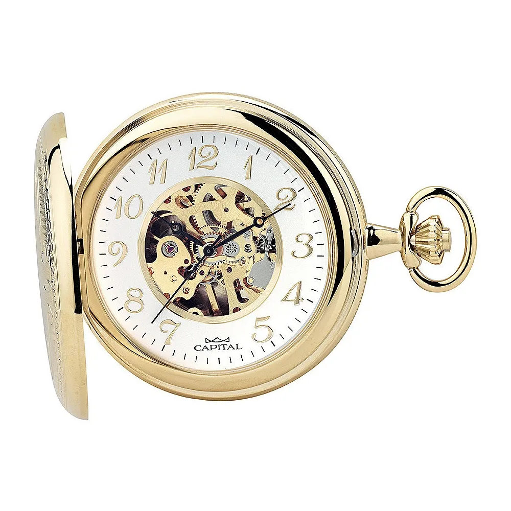 Capital Orologio Uomo da Tasca Dorato TC129 2 IZ Domar Gioielli