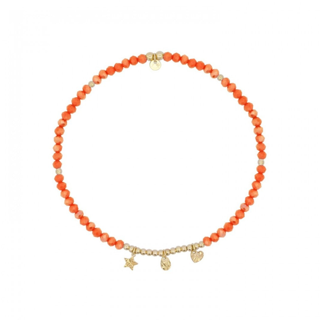 Cavigliera Dorata con Cristalli Arancioni CAV-017 M1 C3 AU