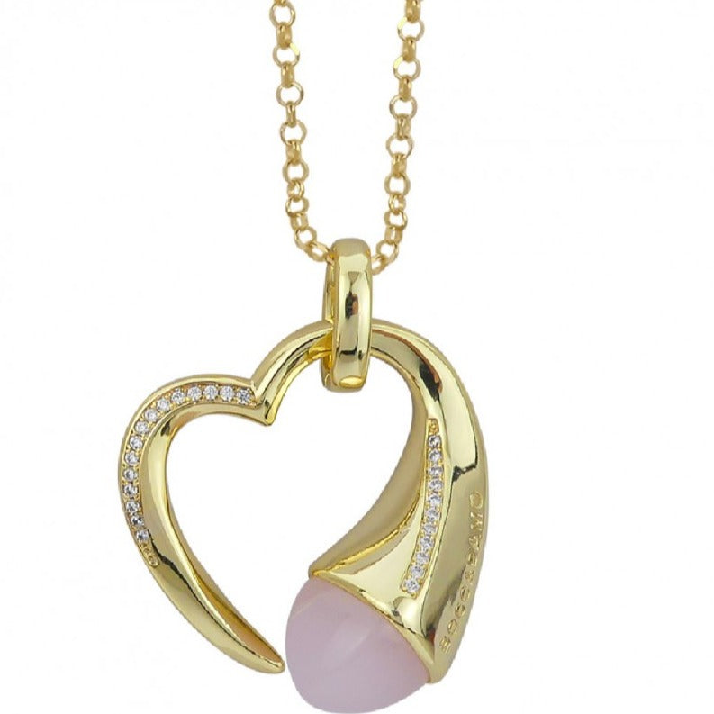 Collar Caleida Dorada con Corazón KGR031DR