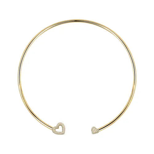 Collana Incontri Dorata con Cuori SAUQ01