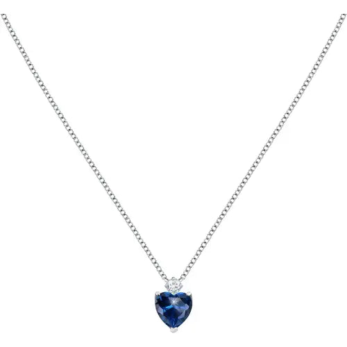 Collana Tesori con Pietra Blu a Cuore SAIW159