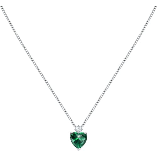 Collana Tesori con Cuore Verde SAIW160