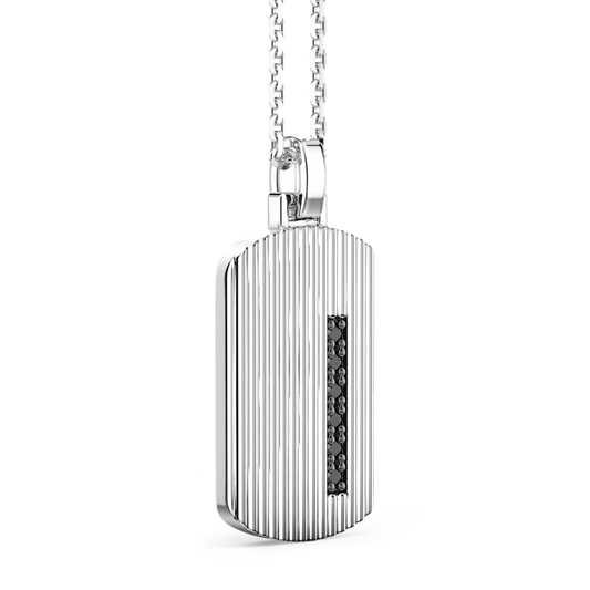 Collana Uomo Insignia in Argento con Pendete a Targa ESC114