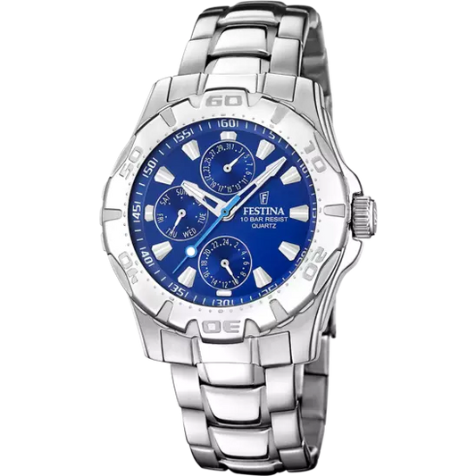 Orologio Uomo in Acciaio e Blu F16242/M