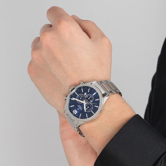 Orologio Uomo Timeless Chronograph in Acciaio e Blu F20343/7