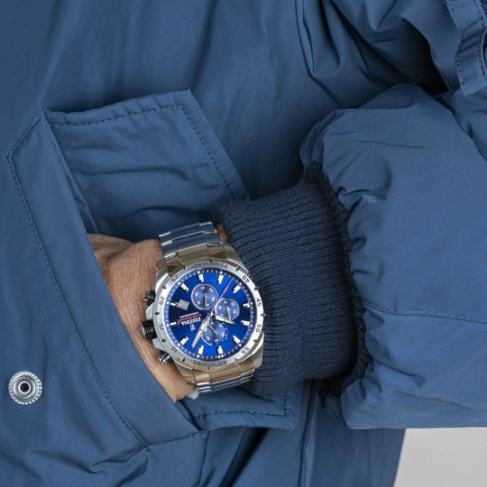 Orologio Uomo Timeless Chronograph Acciaio e Blu F20463/2
