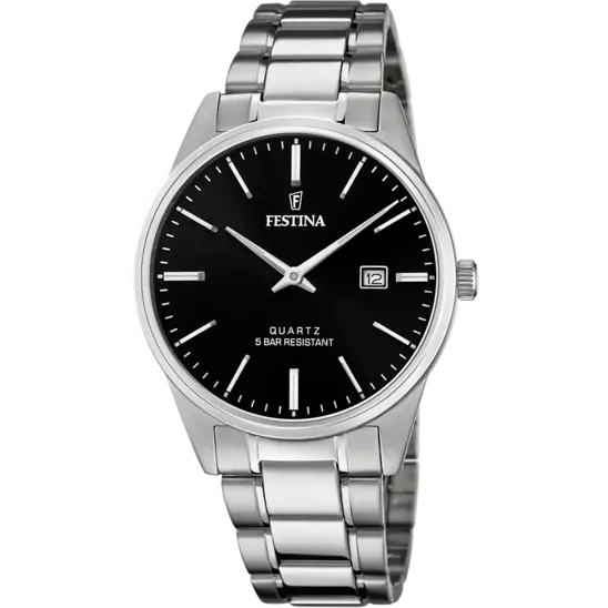 Orologio Uomo Classics Acciaio e Nero F20511/4