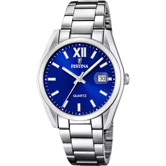 Orologio Uomo Acciaio e Blu F20683/4