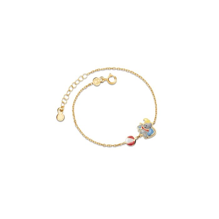 Pulsera Fiabe de Oro Amarillo y Dumbo PMG095
