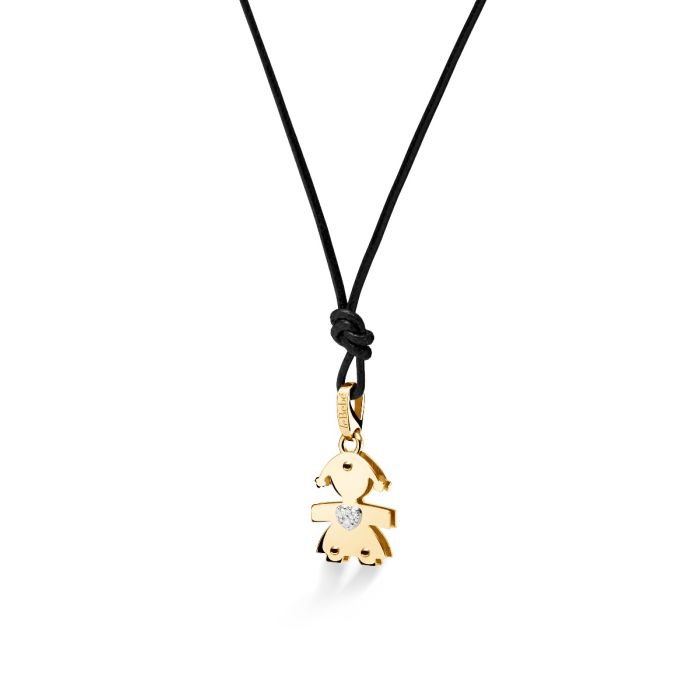Colgante I Diamantini Bimba de Oro amarillo y Diamantes LBB062