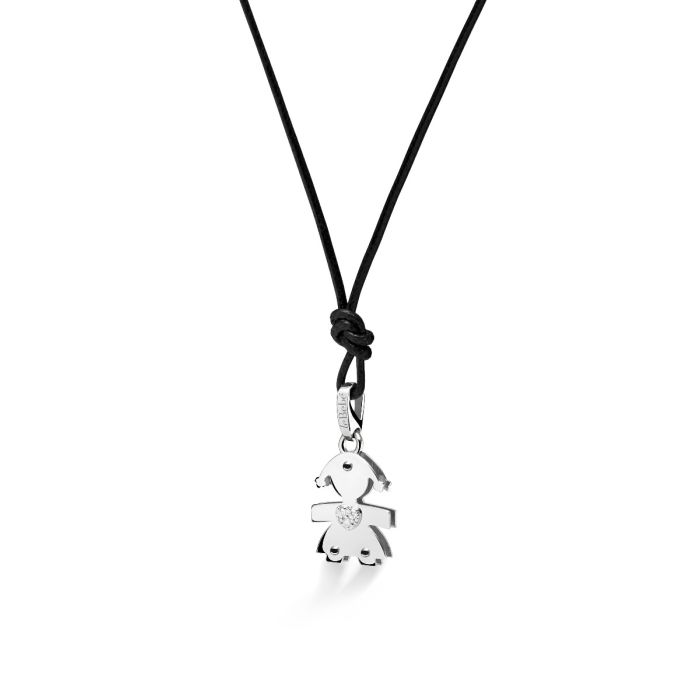 Colgante I Diamantini Bimba de Oro blanco y Diamantes LBB063
