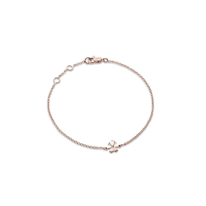Pulsera Bimba de Oro rosa con Diamante LBB326