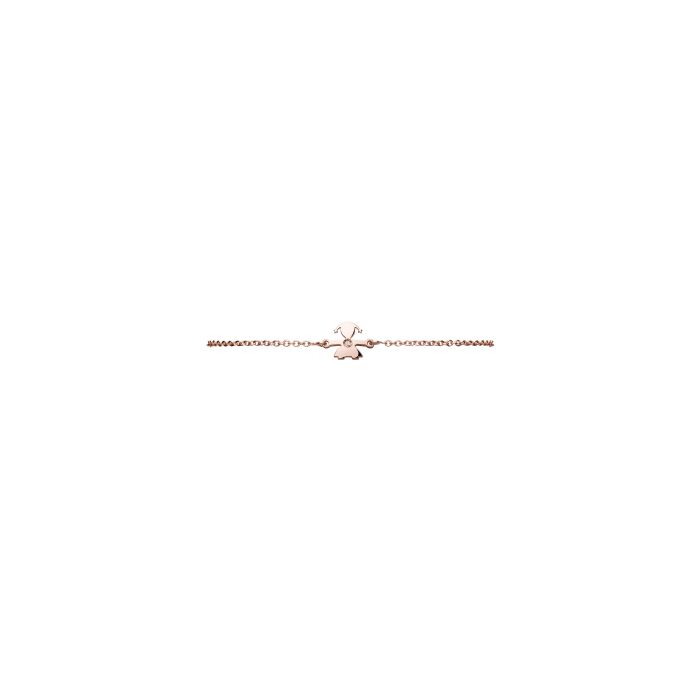 Pulsera Bimba de Oro rosa con Diamante LBB326