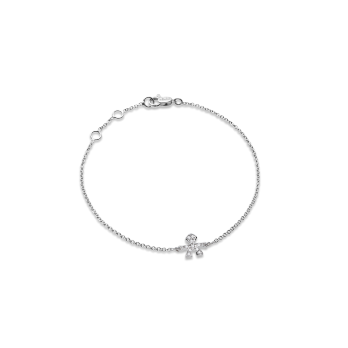 Pulsera para niño en oro blanco y pavé de diamantes LBB339
